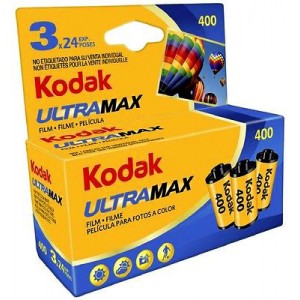 Kodak UltraMax 400 Color Negative Film 35mm Roll Film 3 pack 24 Exposures
